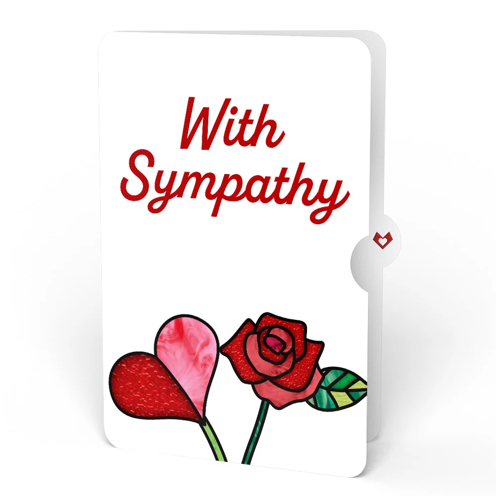 Lovepop Radiant Rose Sympathy Suncatcher Bouquet and Sentiment Set Glass - Image 4