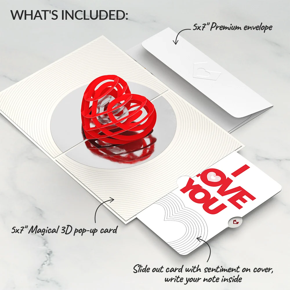 Lovepop OK Go: Love Pop-Up Card and Heart Message Love Sentiment Set - Image 2