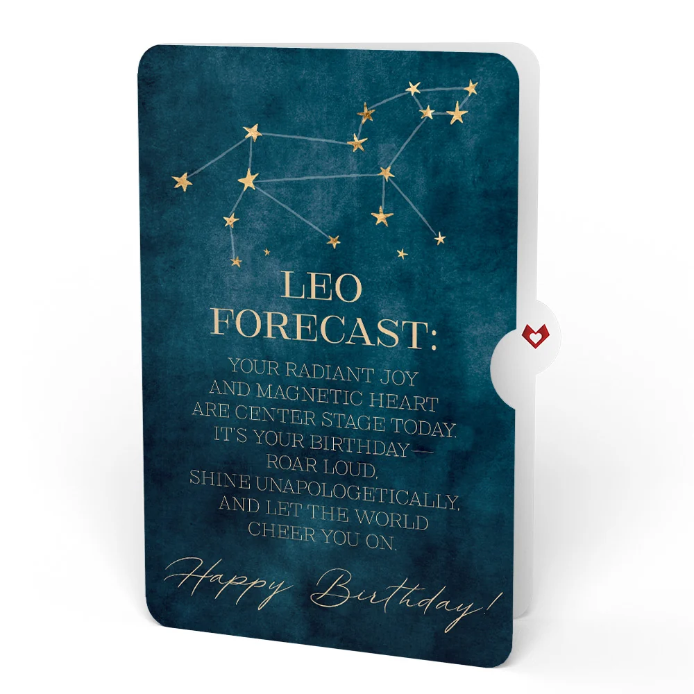 Lovepop Cherry Blossom Birthday Pop-Up Card and Leo Zodiac Sentiment Set Cream - Image 4