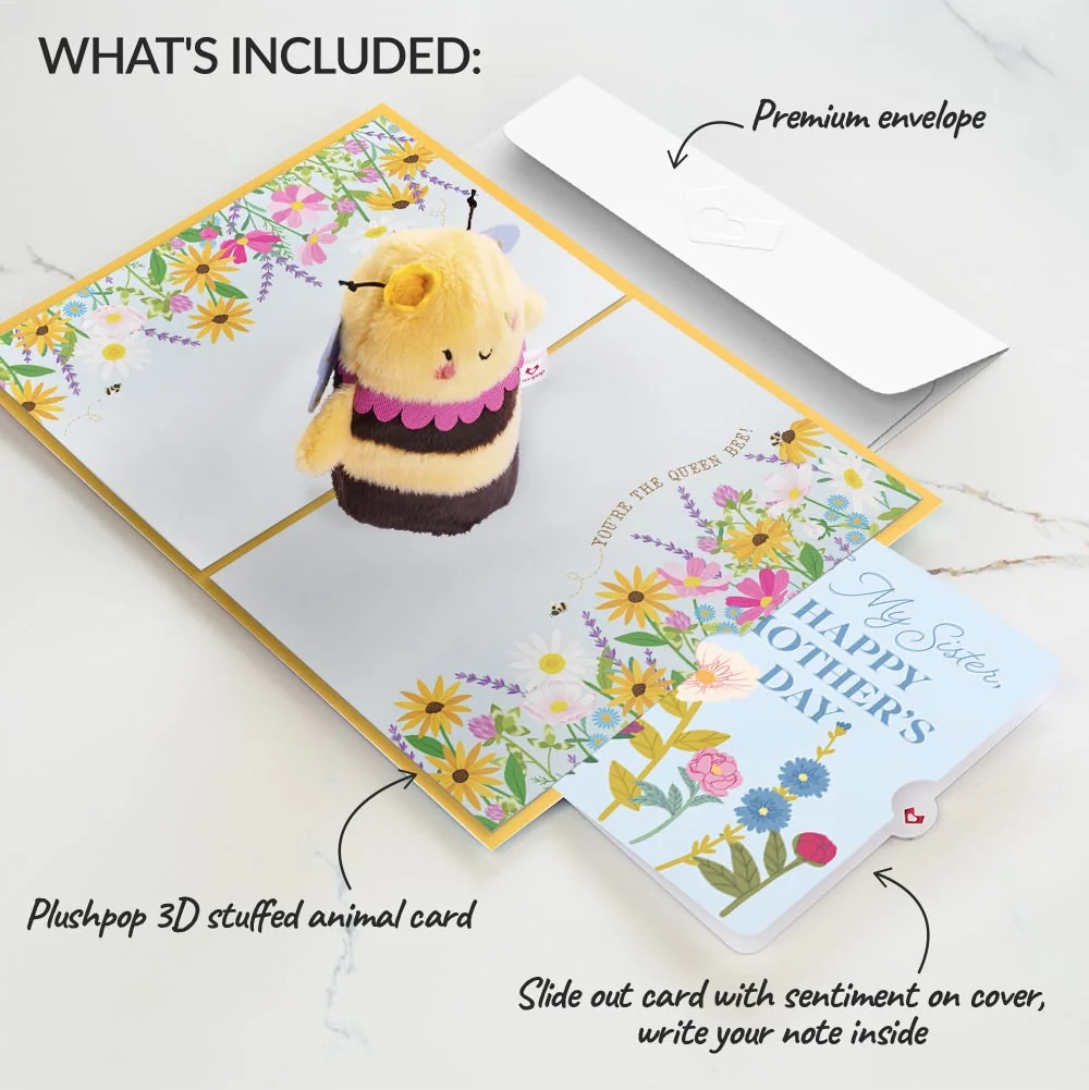 Lovepop Bee-u-tiful Mom' Queen Bee Mother's Day Plushpop Card and Sentiment Set for Sister - Image 2