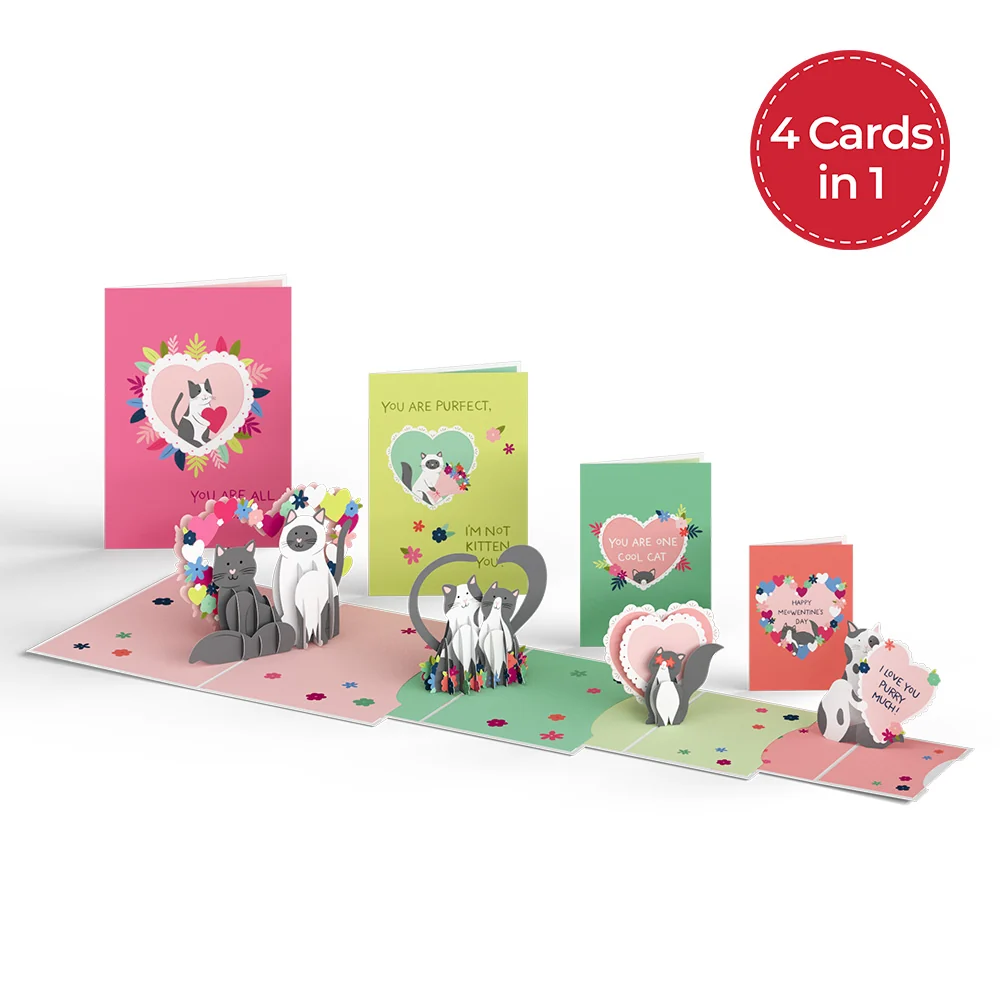 Lovepop Happy Meowentine’s Day Cat 4-in-1 Nesting Card