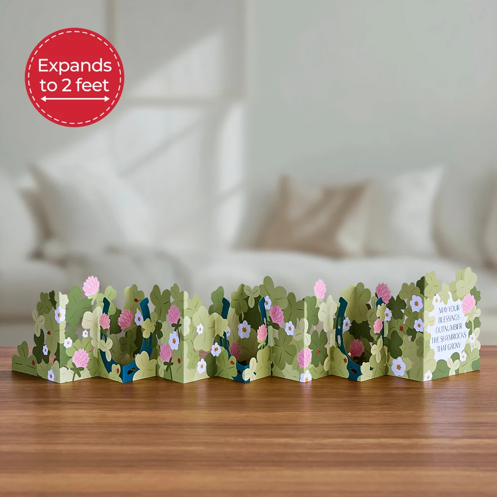Lovepop Shamrock Blessings Loooooong Card (Expands to 2 feet)