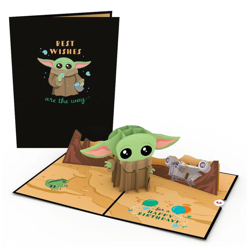 Lovepop Star Wars The Mandalorian Grogu Birthday Pop-Up Card & Flower Buds Bouquet Bundle - Image 7