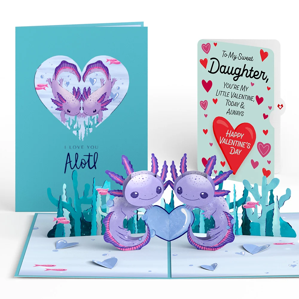 Lovepop Love You A-Lotl Valentine Pop-Up Card and Sentiment Set for Daughter