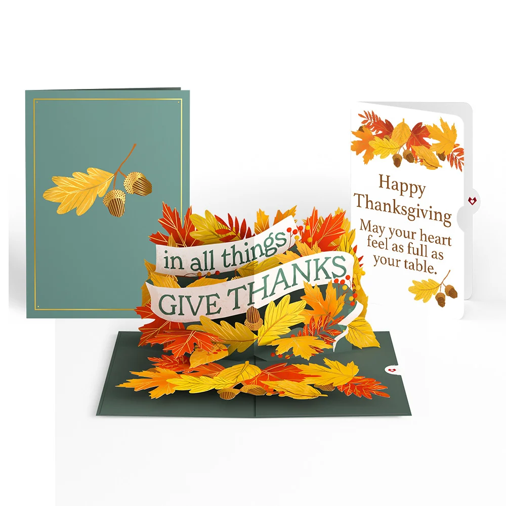 Lovepop In All Things, Give Thanks Thanksgiving Pop-Up Card and Sentiment Set
