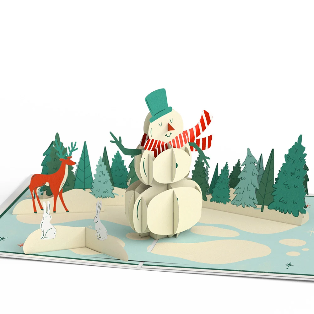 Lovepop Season's Greetings Snowman Pop-Up Card - Image 3