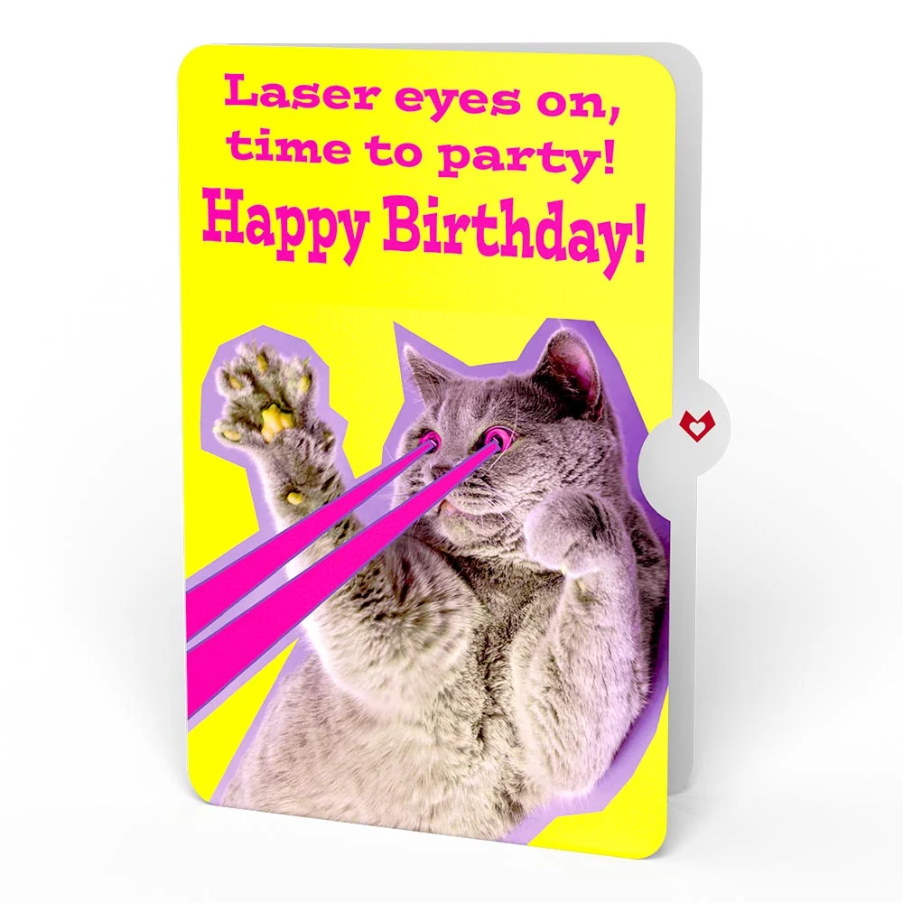 Lovepop Birthday Truck with Cat Laser Eyes Pop-Up Card and Sentiment Set - Image 4