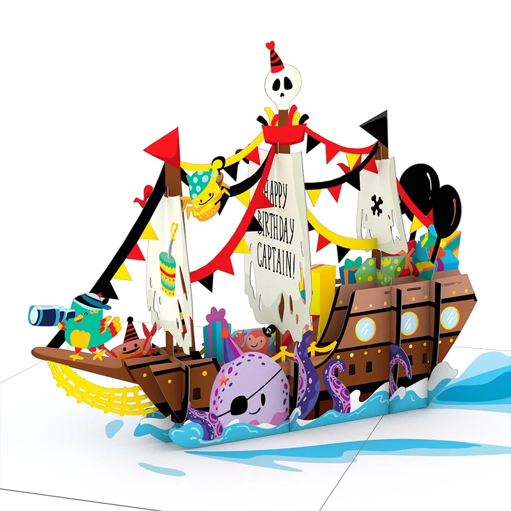 Lovepop Playpop Card: Happy Birthday Pirate Ship - Image 2