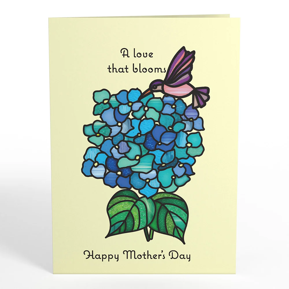 Lovepop Happy Mother's Day Hydrangeas Suncatcher Card & Bouquet Bundle - Image 4