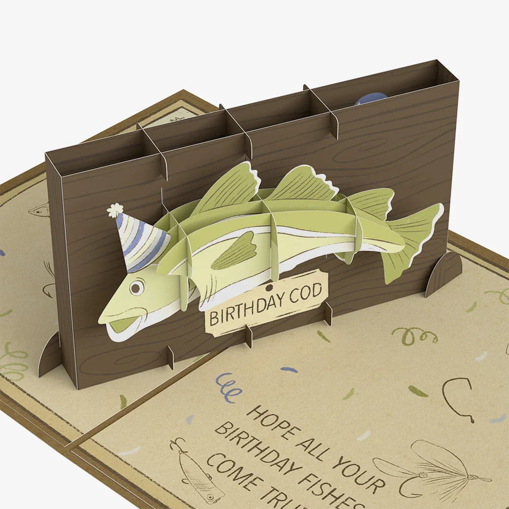 Lovepop Birthday Cod Pop-Up Card and Sentiment Set for Husband - Image 3