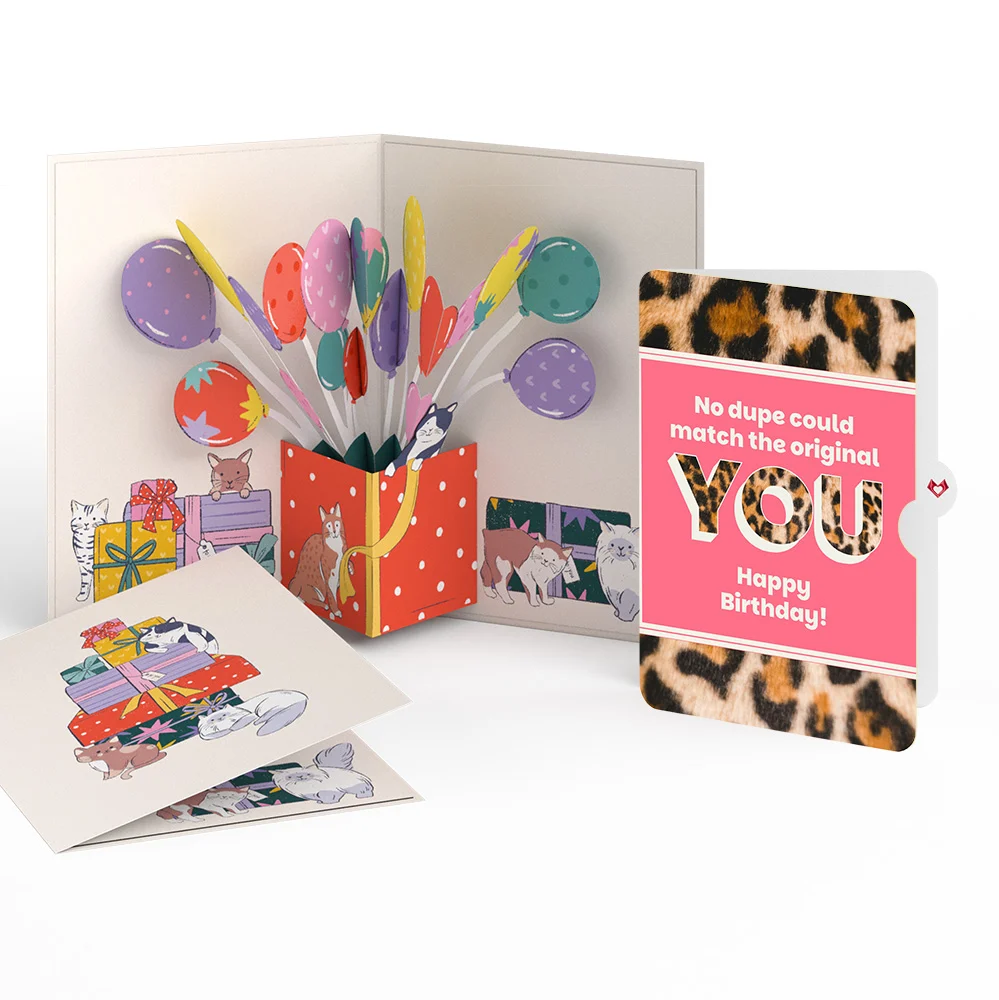 Lovepop Curious Cats Birthday Pop-Up Card and The original YOU Sentiment Set