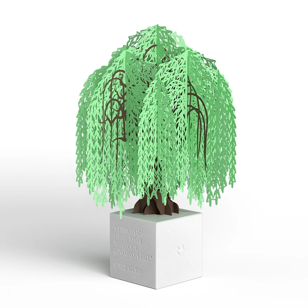 Lovepop Weeping Willow Poet Tree Pop-Up Paper Sculpture - Image 4