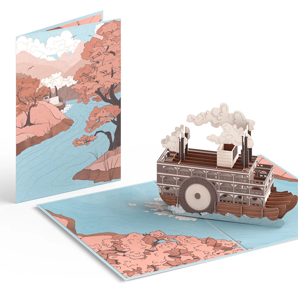 Lovepop Steamboat on the River Pop-Up Card