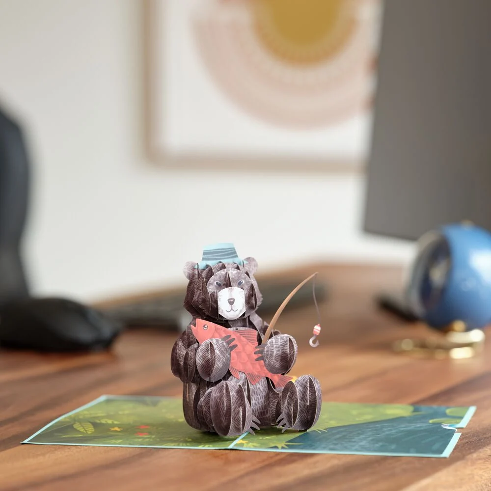 Lovepop Father’s Day Fishing Bear Pop-Up Card - Image 6