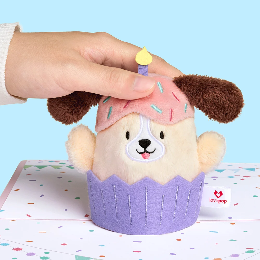 Lovepop 'Let's Pawty' Birthday Dog Plushpop Card - Image 2