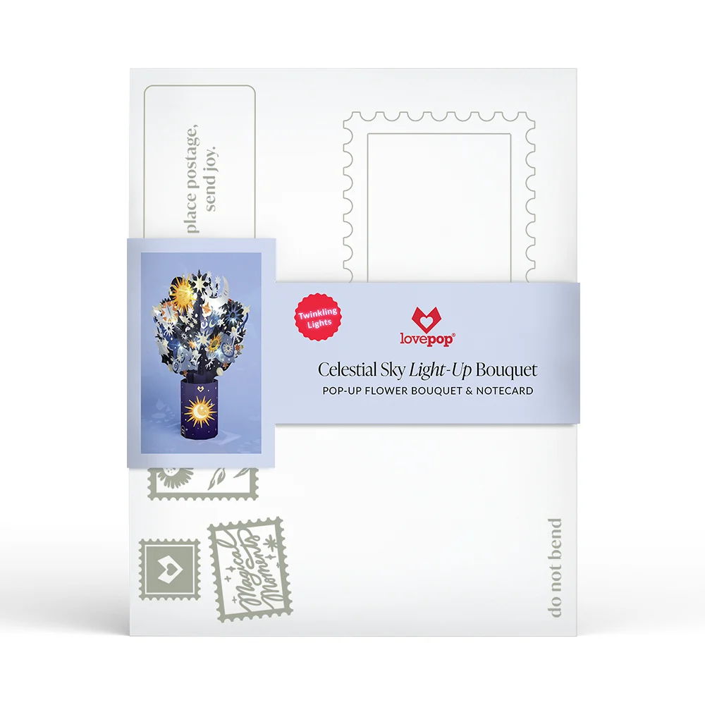 Lovepop Love You to the Moon and Back Light-Up Pop-Up Card & Bouquet Bundle - Image 6