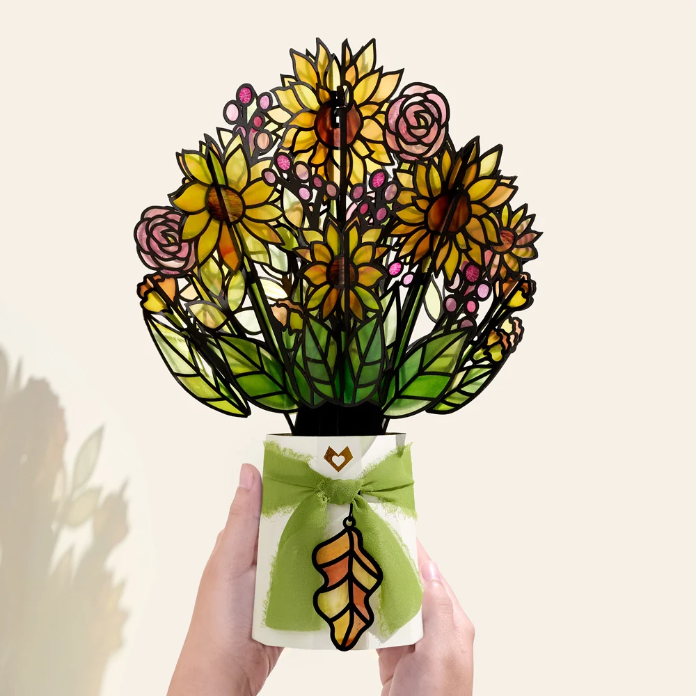 Lovepop Woodland Happy Thanksgiving Wishbone Pop-Up Card & Suncatcher Bouquet Bundle - Image 7