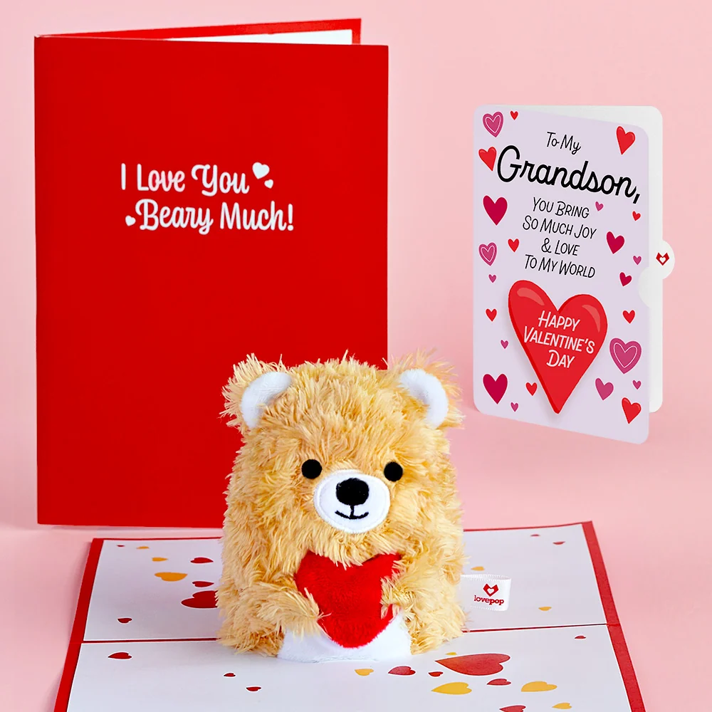 Lovepop You're The Beary Best Valentine Plushpop Card and Sentiment Set for Grandson