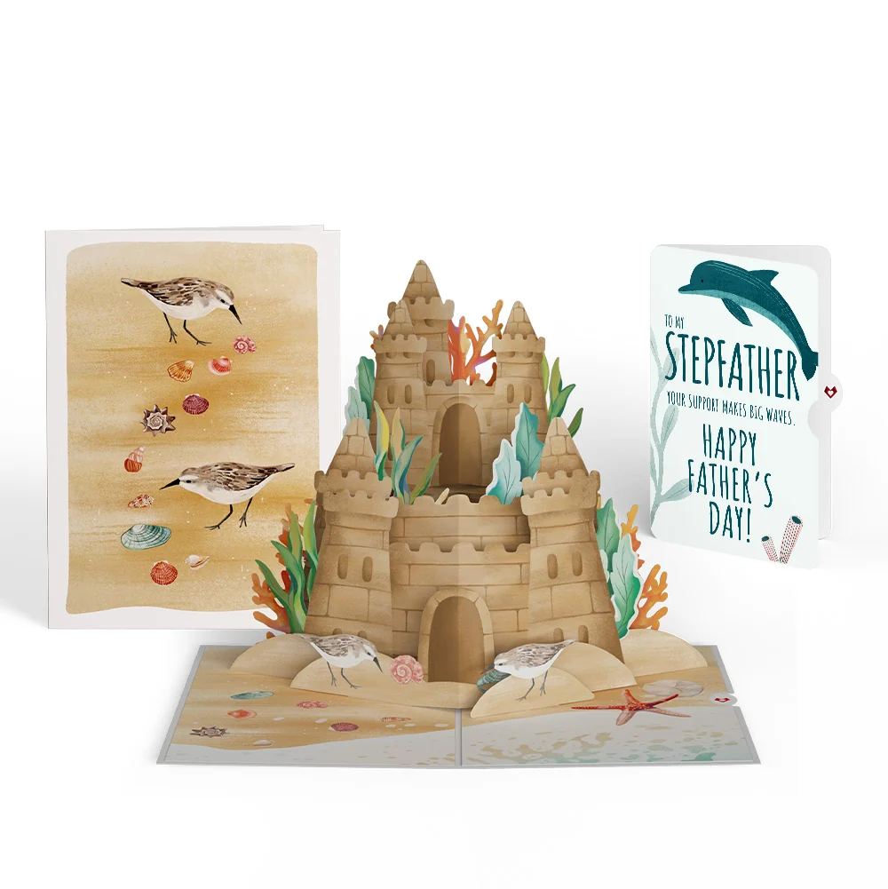 Lovepop Seaside Sandcastle Father’s Day Pop-Up Card and Sentiment Set for Stepfather