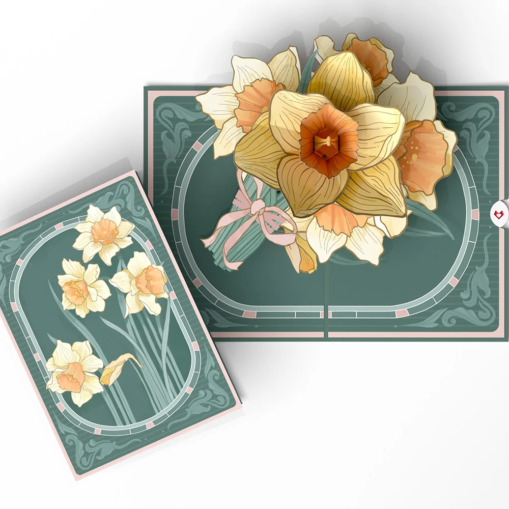 Lovepop Daffodils in Bloom Pop-Up Card & Luxe Bouquet Bundle - Image 2