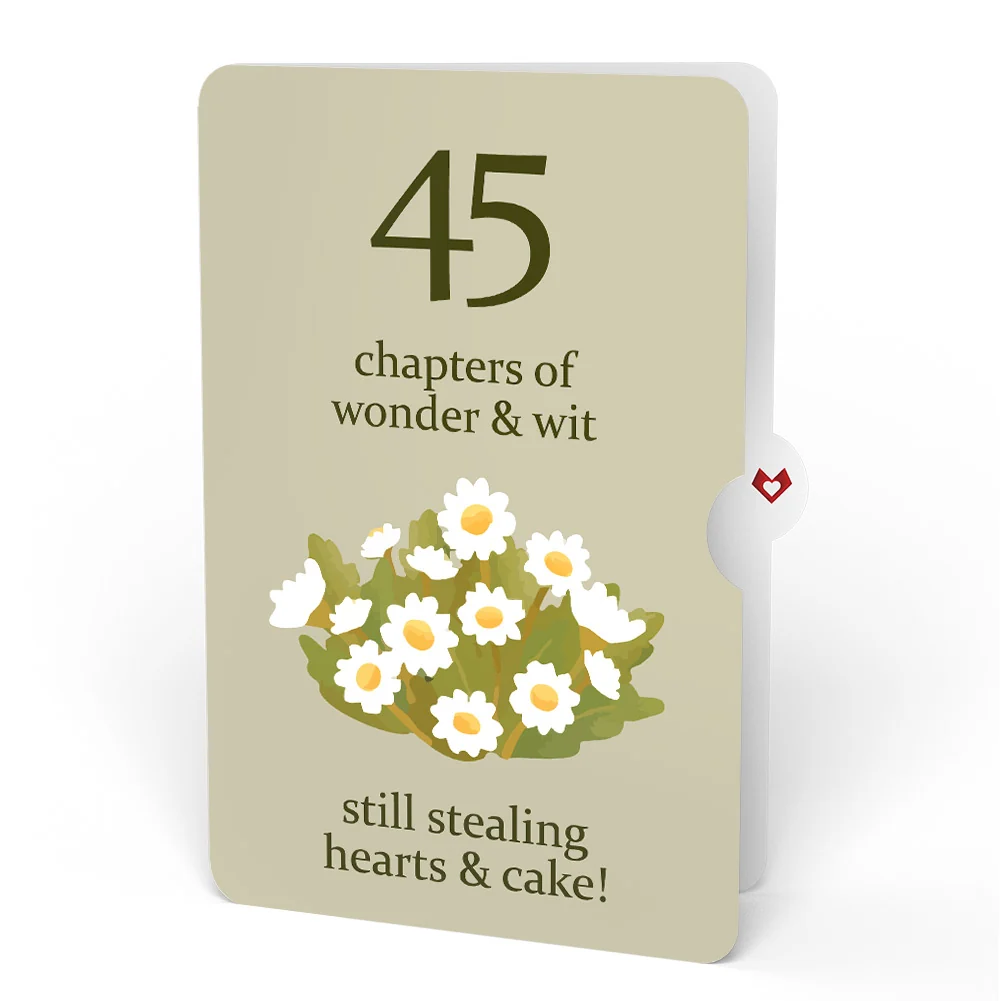 Lovepop Cheers to a New Chapter 45th Birthday Pop-Up Card and Sentiment Set Cream - Image 4