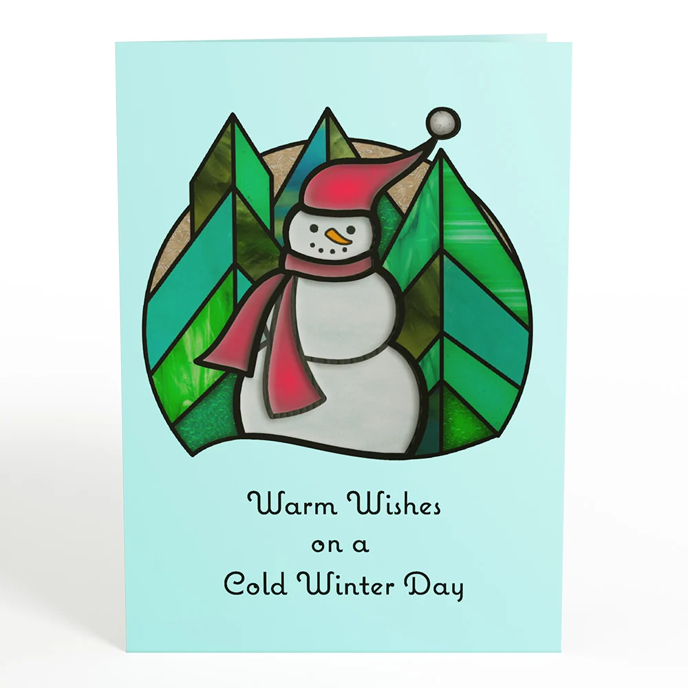 Lovepop Warm Wishes Snowman Suncatcher Card - Image 5