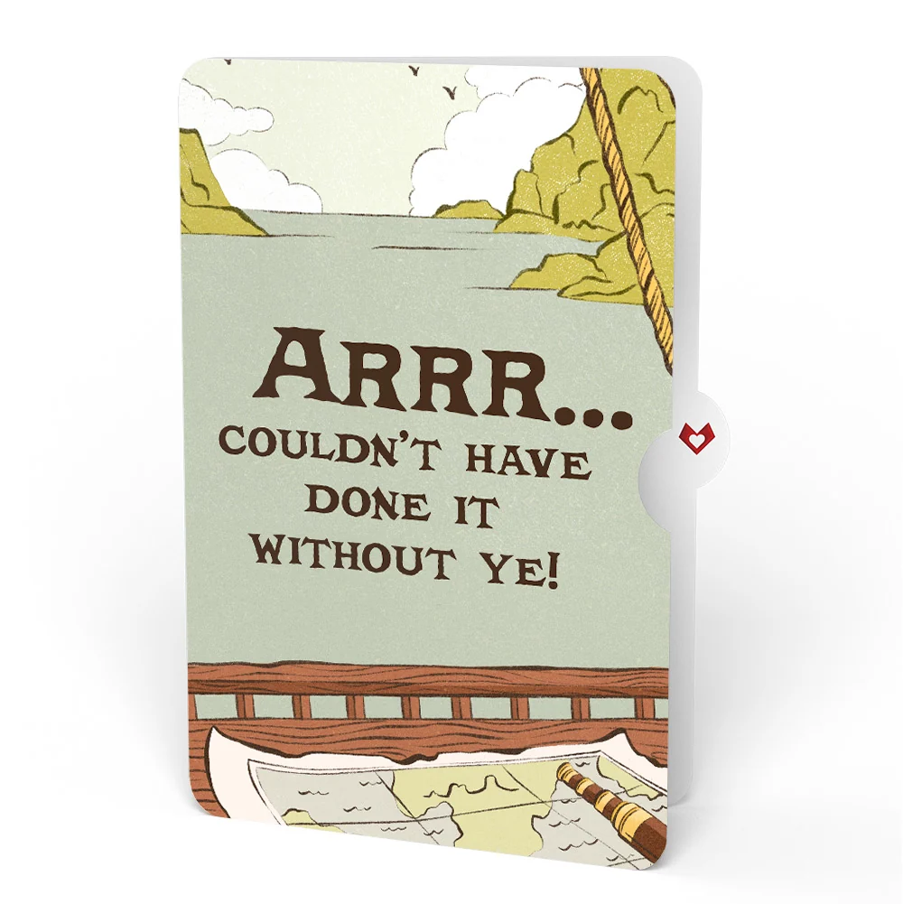 Lovepop Pirate Ship Thank You Pop-Up Card and Sentiment Set Cream - Image 4