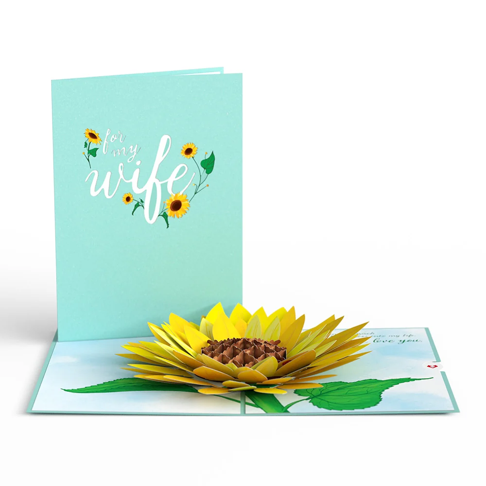 Lovepop For my Wife Sunflower Pop-Up Card