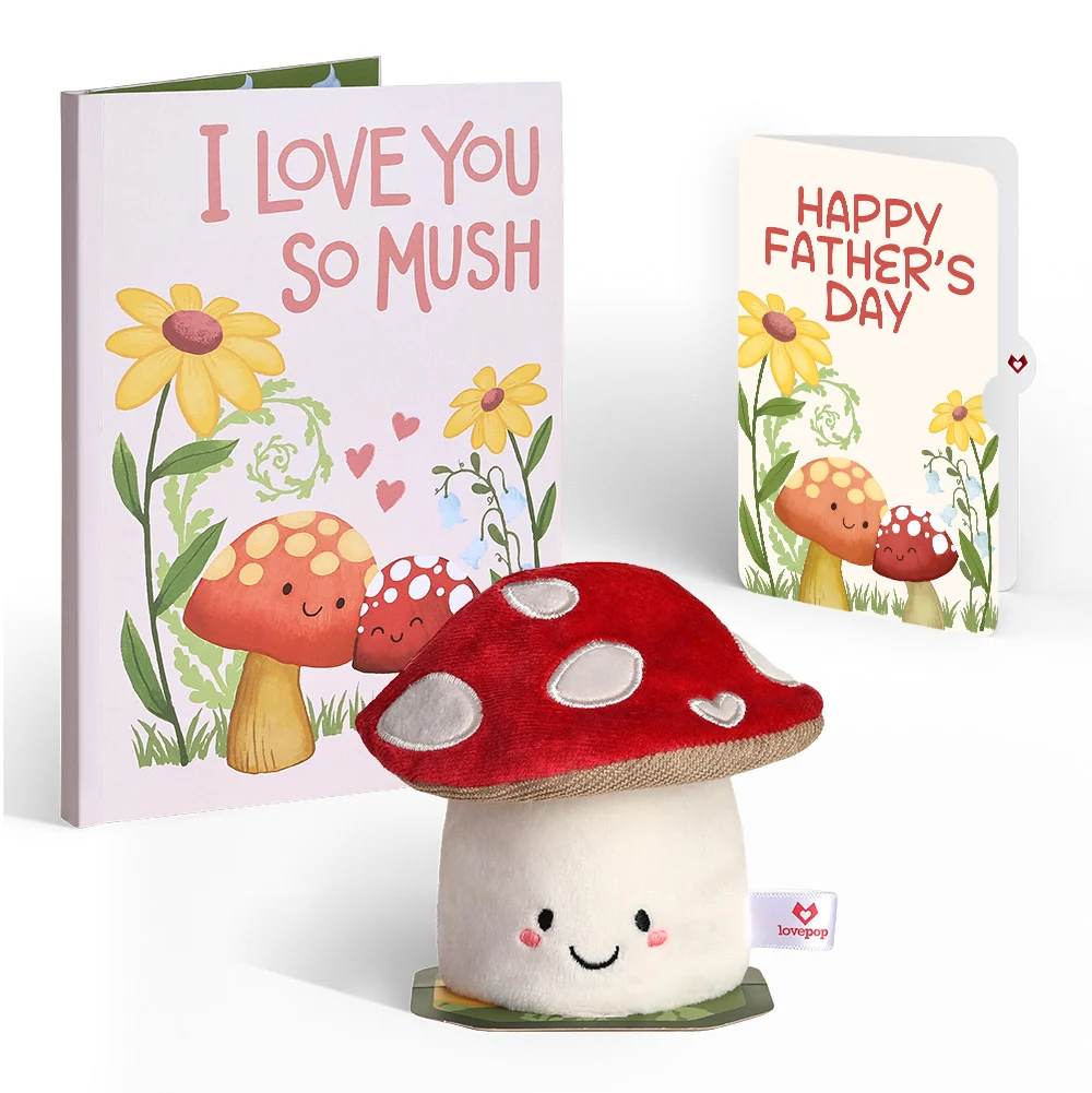 Lovepop 'Love You So Mush' Father’s Day Plushpop Card and Sentiment Set for Dad Cream