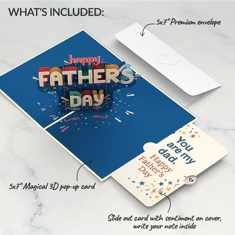Lovepop To My Dad: Happy Father's Day Pop-Up Card and Sentiment Set for Dad Cream - Image 2