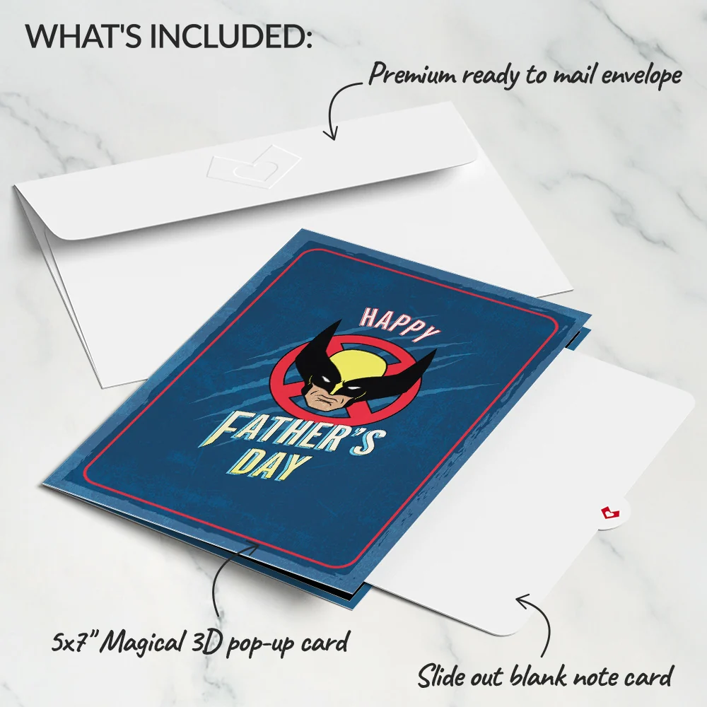 Lovepop Marvel X-Men Wolverine X-Cellent Father's Day Pop-Up Card Mask - Image 6