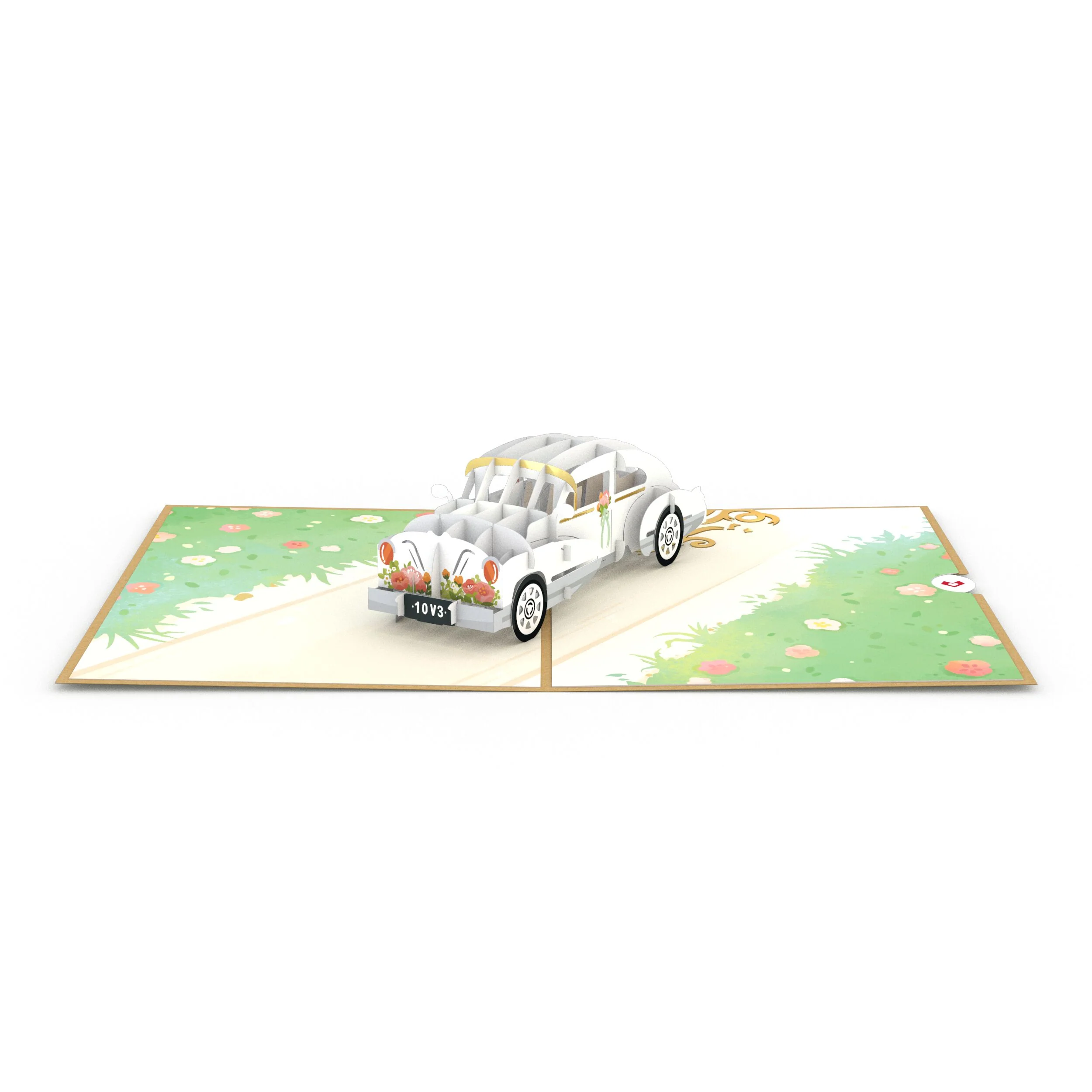 Lovepop Wedding Car Pop-Up Card - Image 3