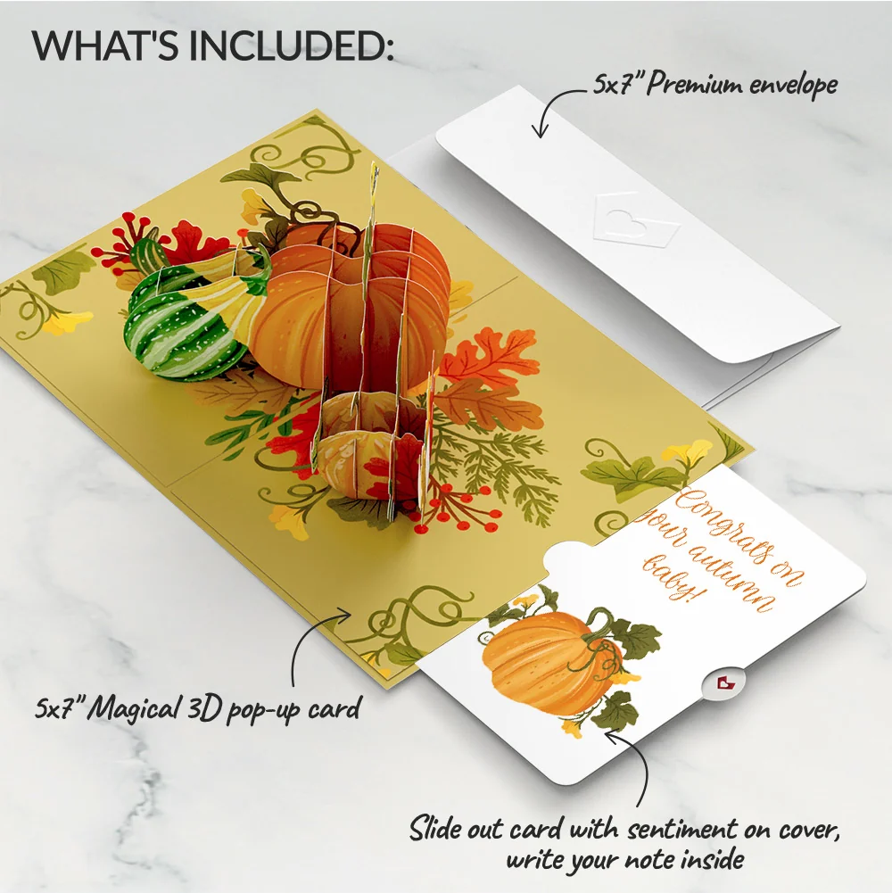 Lovepop Fall is in the Air New Baby Pop-Up Card and Sentiment Set - Image 2