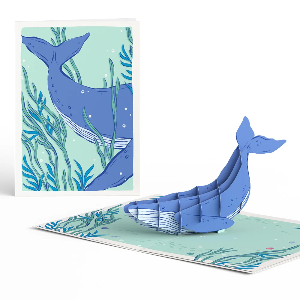 Lovepop Whale Beneath the Waves Pop-Up Card