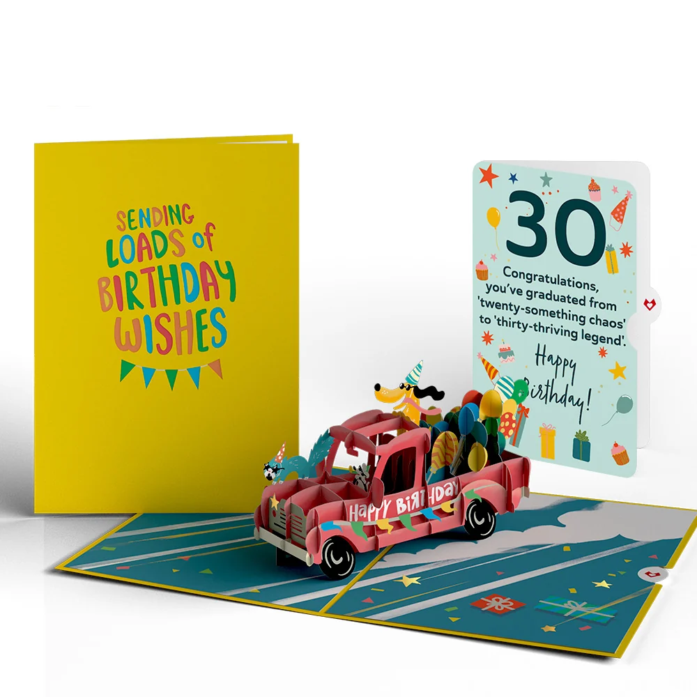 Lovepop 30th Birthday Truck Pop-Up Card and Sentiment Set
