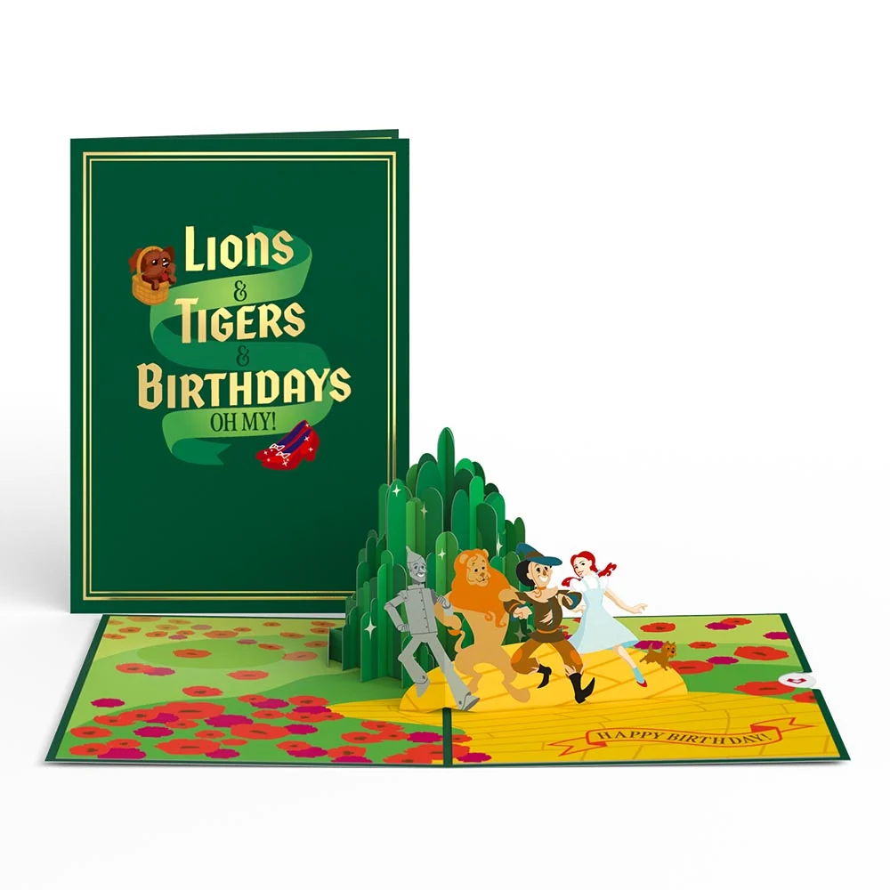 Lovepop The Wizard of Oz Lions & Tigers & Birthdays Pop-Up Card