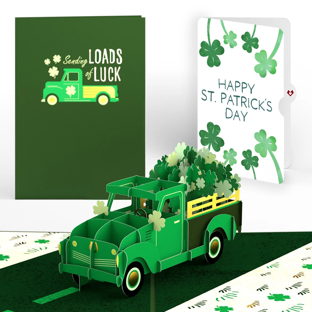 Lovepop Truckloads of Luck St. Patrick’s Day Pop-Up Card and Shamrock Sprigs Sentiment Set