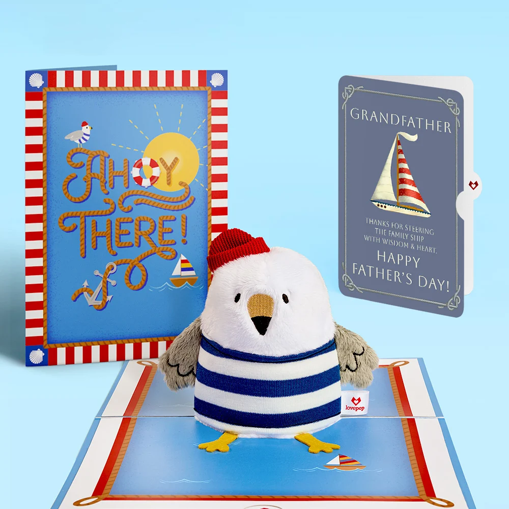 Lovepop 'Ahoy There' Father's Day Plushpop Card and Sentiment Set for Grandfather