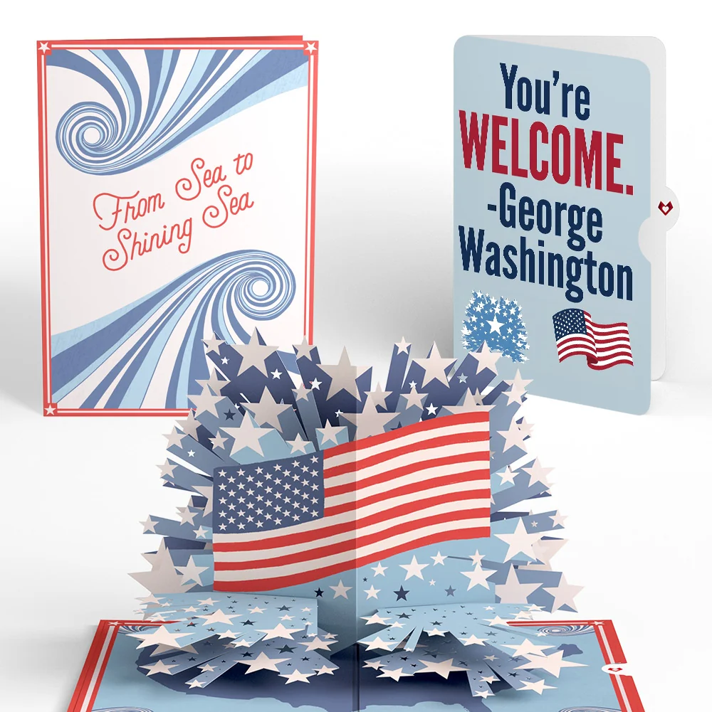 Lovepop From Sea to Shining Sea 4th of July Pop-Up Card and Washington's Welcome Sentiment Set
