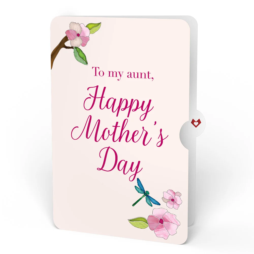 Lovepop Sun-dappled Cherry Blossom Mother’s Day Suncatcher Bouquet and Sentiment Set for Aunt Glass - Image 4