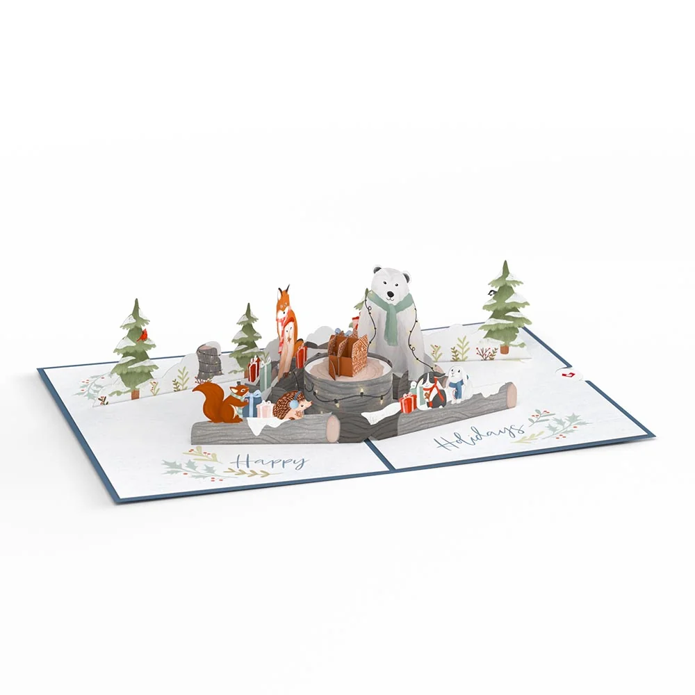 Lovepop Holiday Woodland Animals Pop-Up Card - Image 3