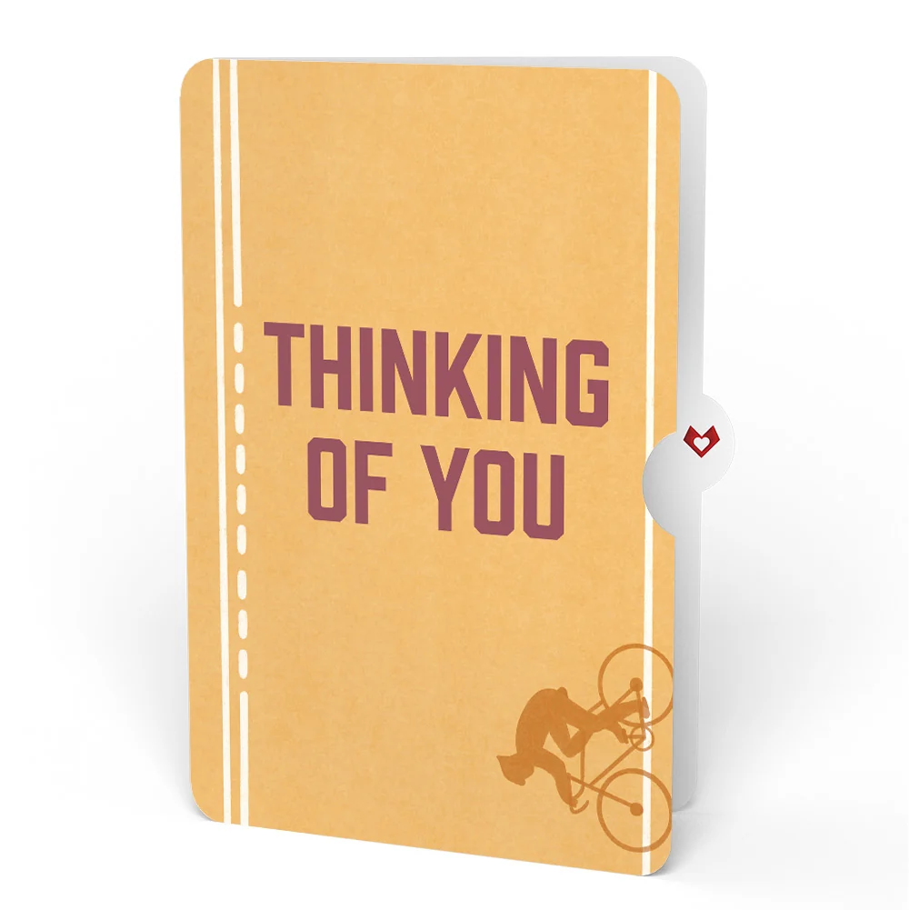 Lovepop On the Ride Biking Thinking of You Pop-Up Card and Sentiment Set Bicycle - Image 4