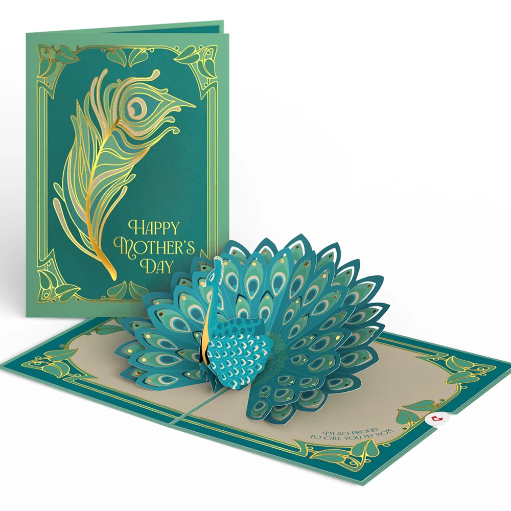 Lovepop Art Deco Mother's Day Peacock Pop-Up Card
