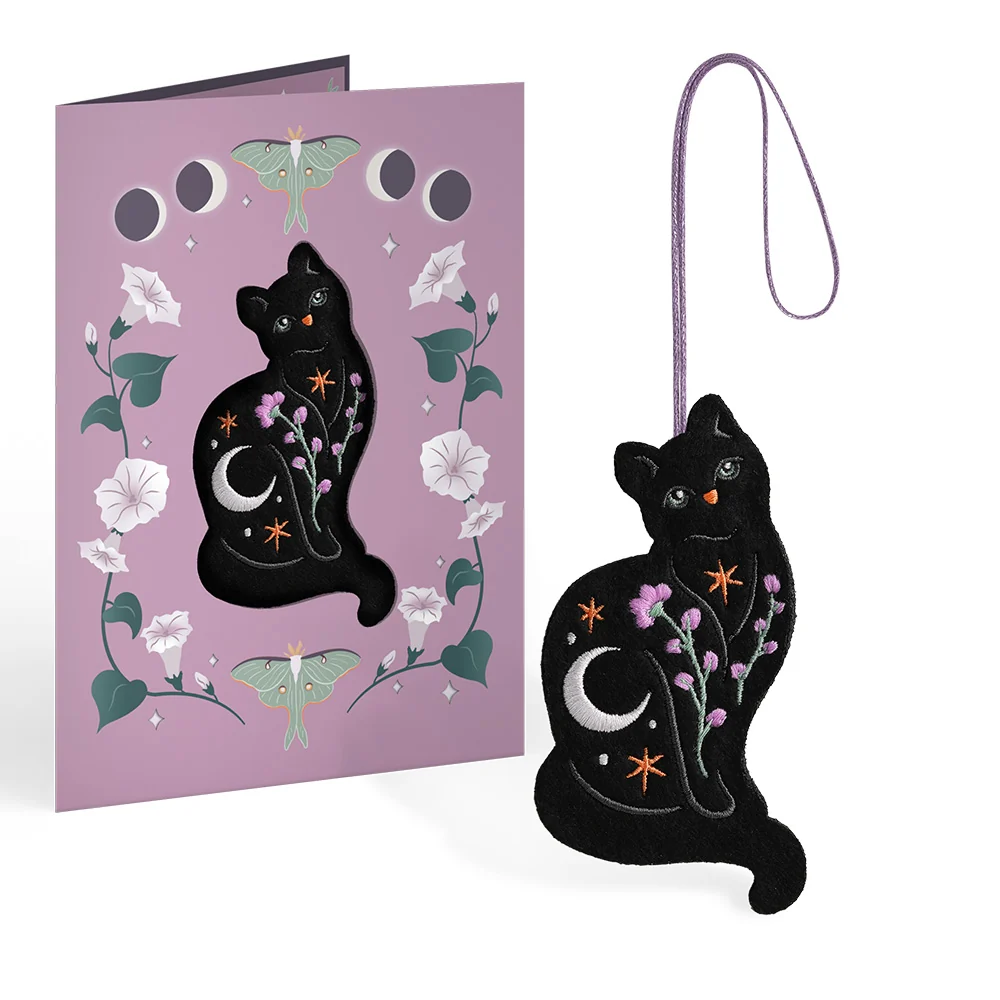 Lovepop Mystic Black Cat HeartFelt Charm Card - Image 2
