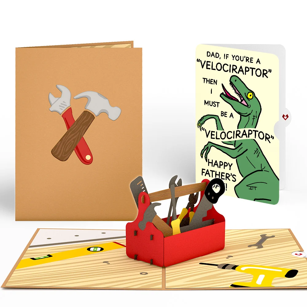 Lovepop Toolbox Father's Day Pop-Up Card and Velociraptor Sentiment Set