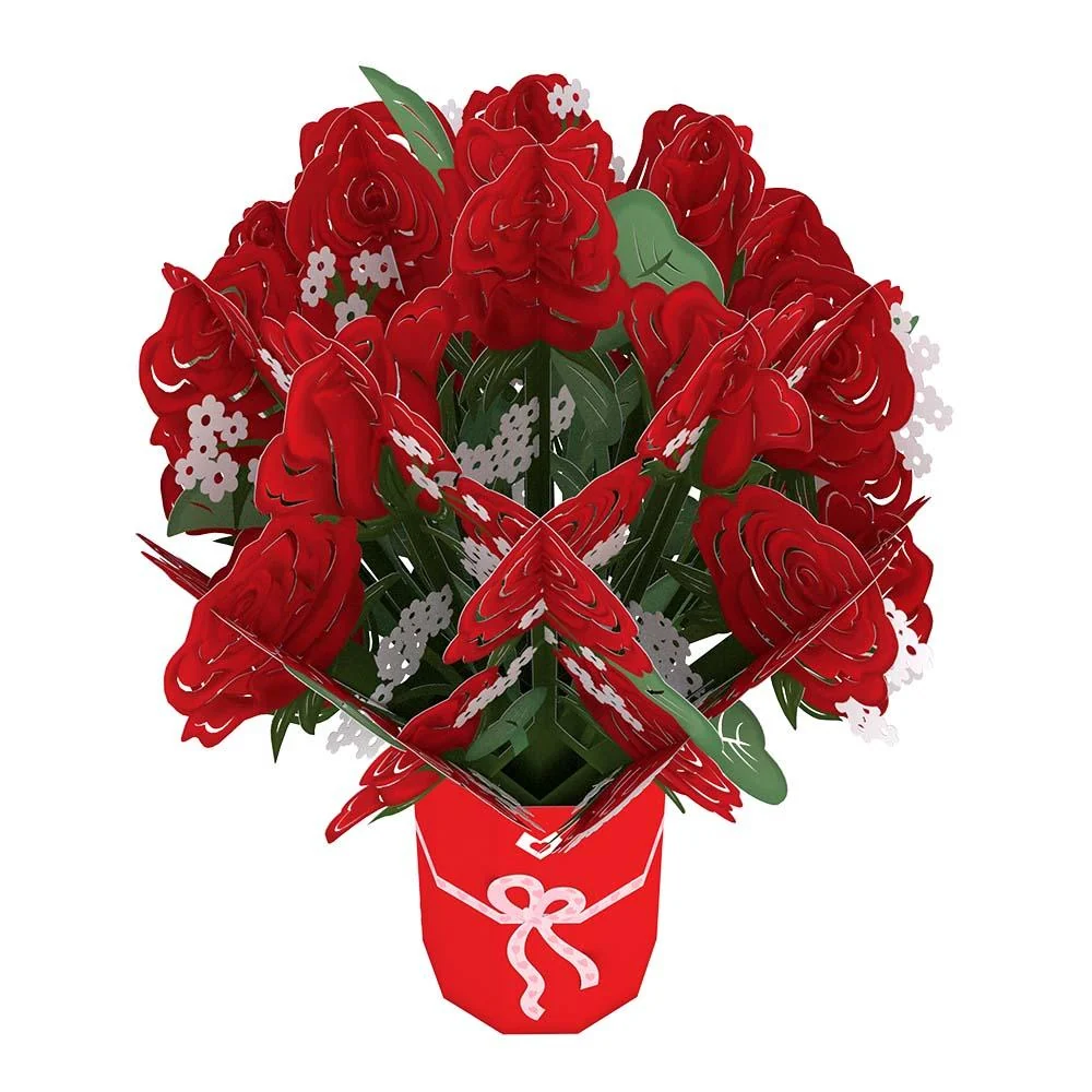 Lovepop Red Rose Valentine’s Day Hummingbird Bundle Vase - Image 5