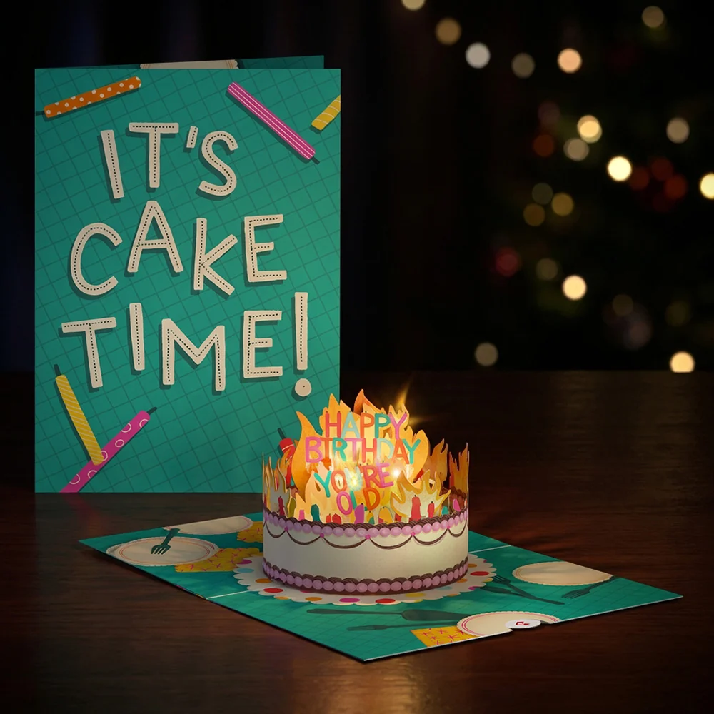 Lovepop Too Many Candles Birthday Music and Lights Pop-Up Card & Bouquet Bundle - Image 3