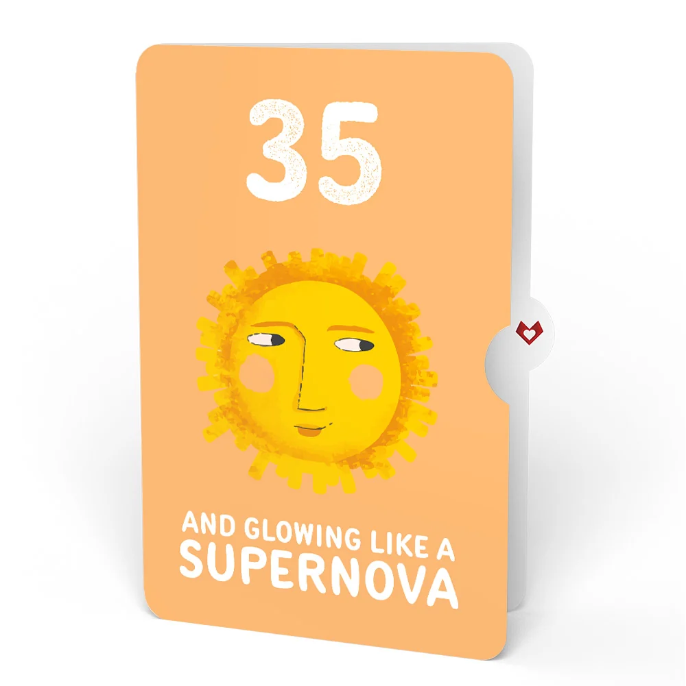 Lovepop Another Trip Around the Sun 35th Birthday Light-Up Pop-Up Card and Sentiment Set - Image 4