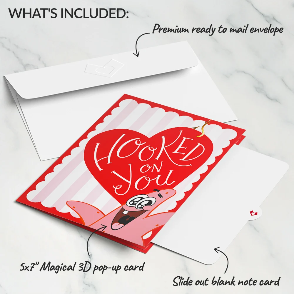 Lovepop SpongeBob SquarePants Patrick Star Hooked On You Pop-Up Card - Image 5