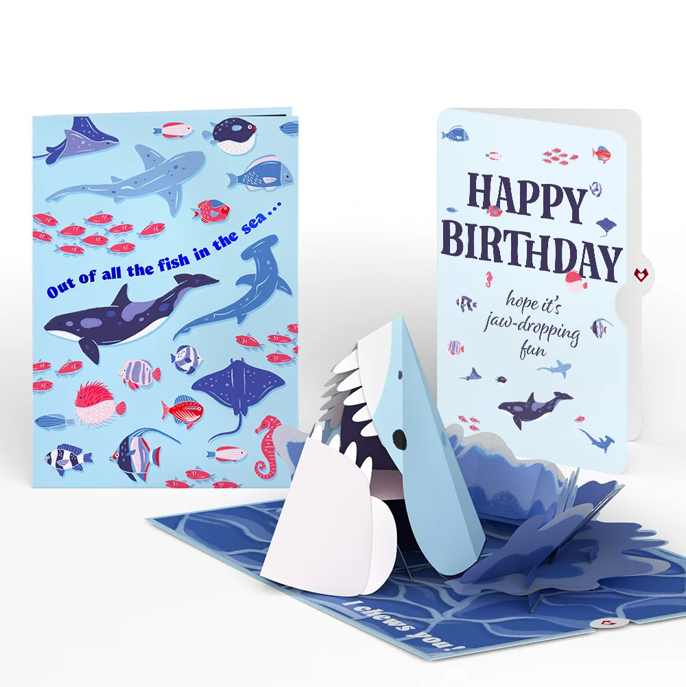 Lovepop I Chews You Shark Birthday Pop-Up Card and Sentiment Set